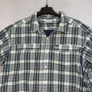 Columbia Relaxed Fit Short Sleeve Plaid Button Up Omni Shade Shirt 2XL